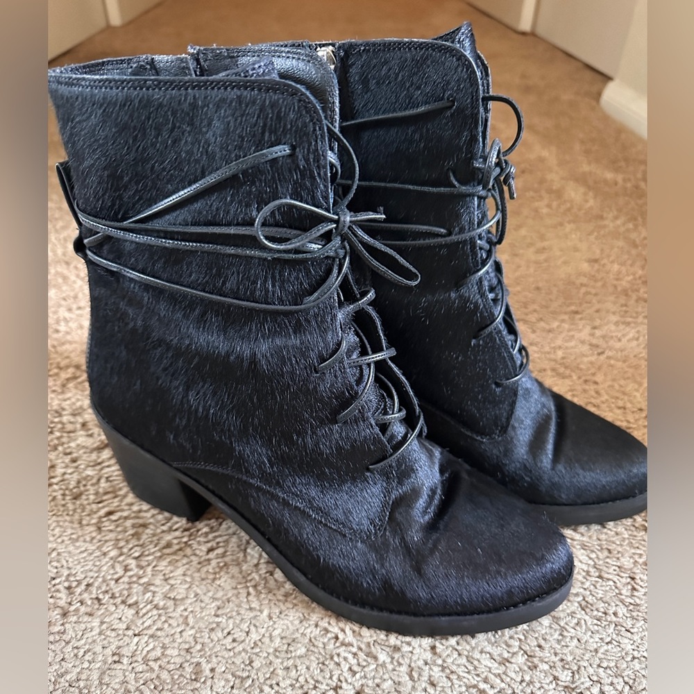 UGG-Genuine Cow Fur Booties Size 10
